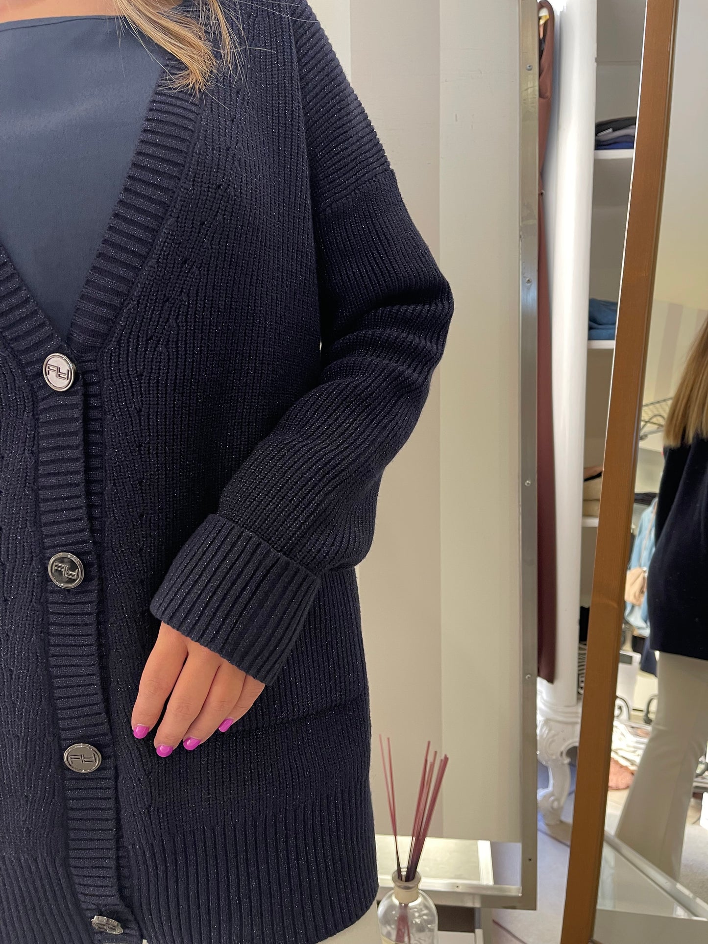 Cardigan lungo con bottoni Artigli