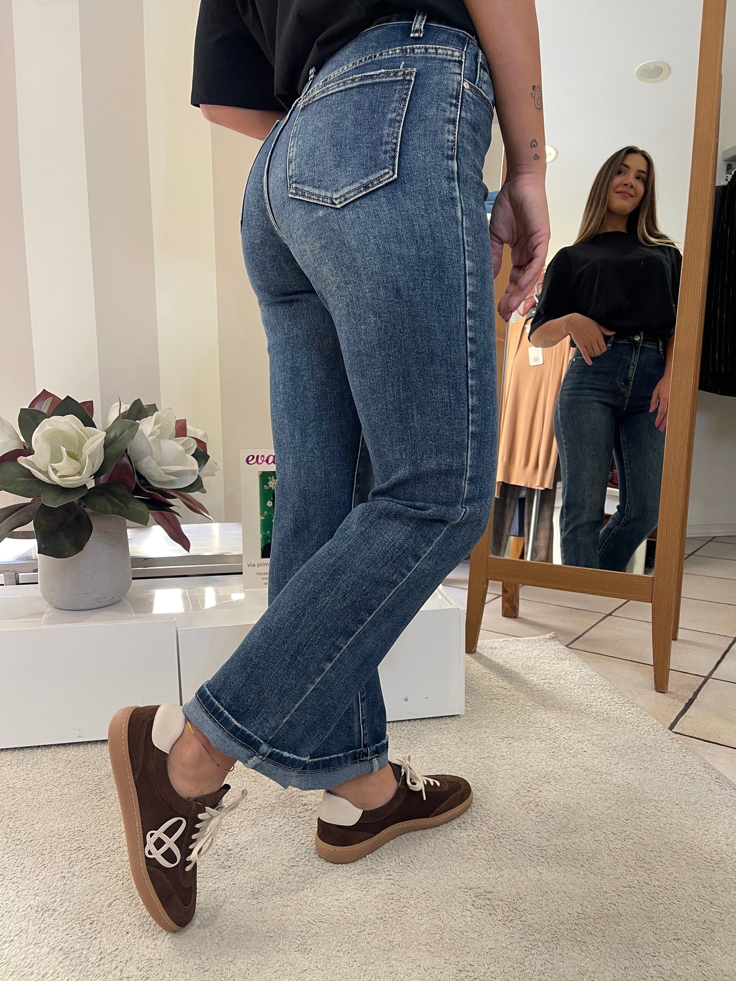 Jeans cropped gamba dritta Giorgia&Johns
