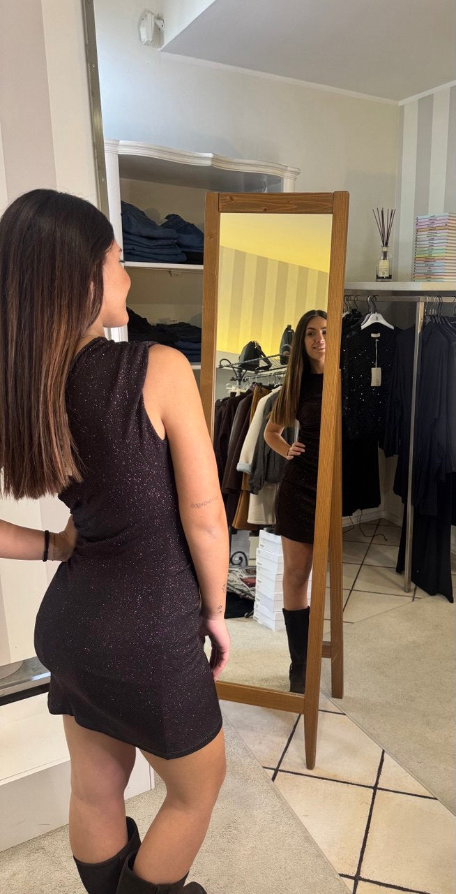 Abito corto in lurex Giorgia & Johns