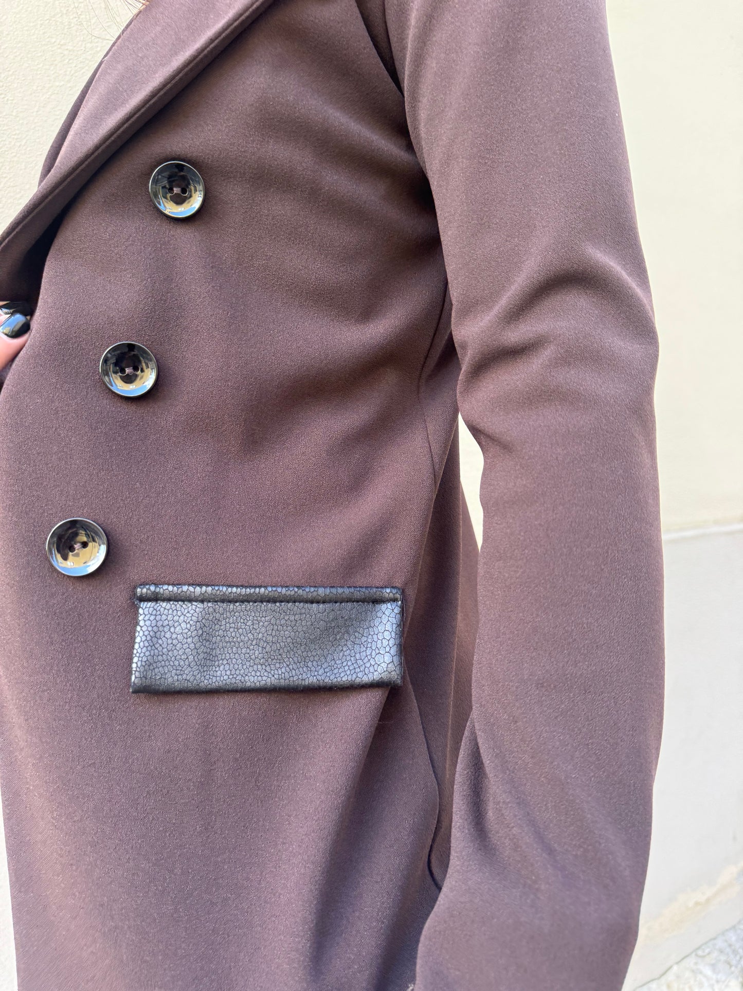 Giacca inserti in ecopelle Artigli