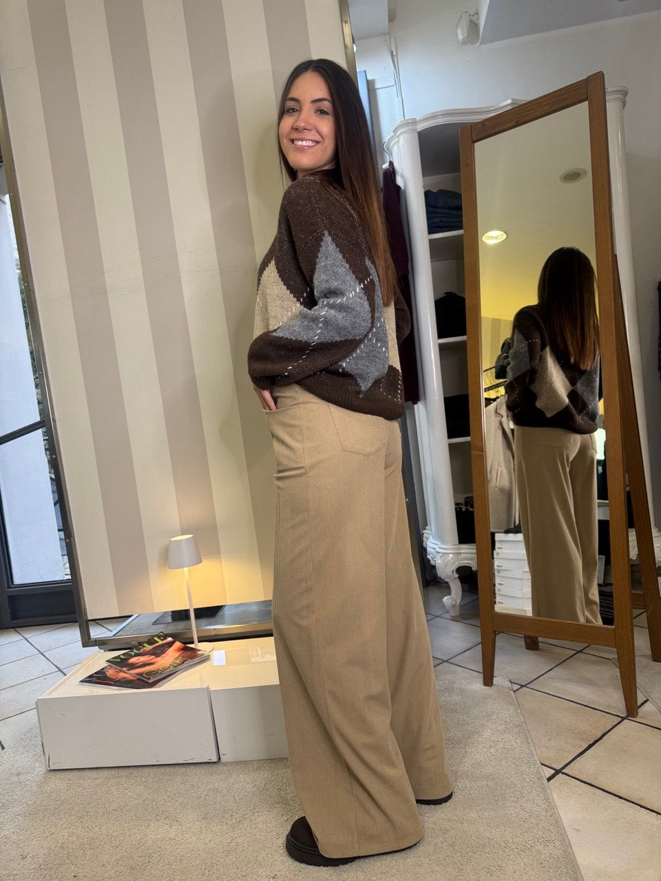 Pantalone in velluto a coste Brend