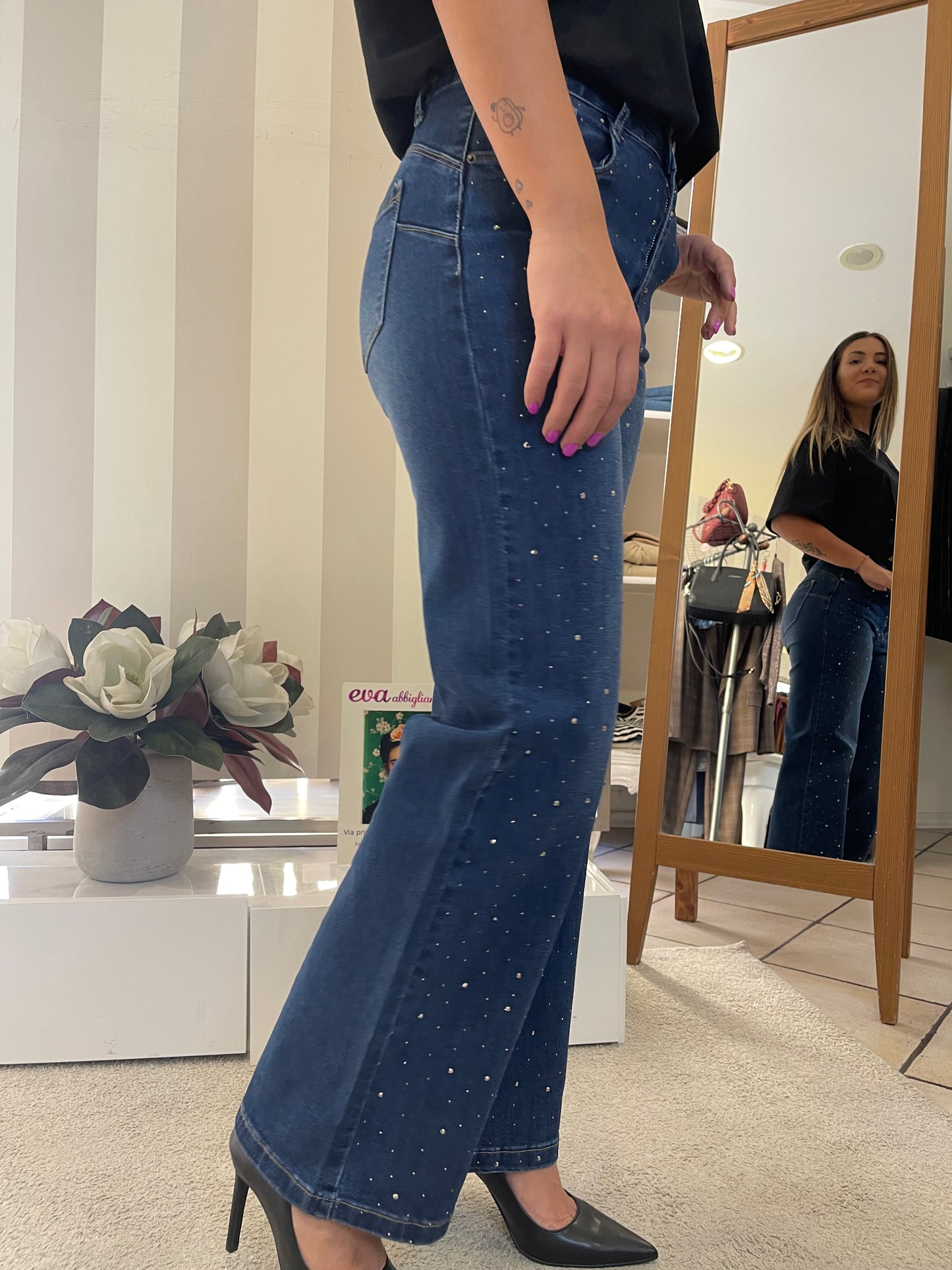 Jeans con strass Giorgia & Johns