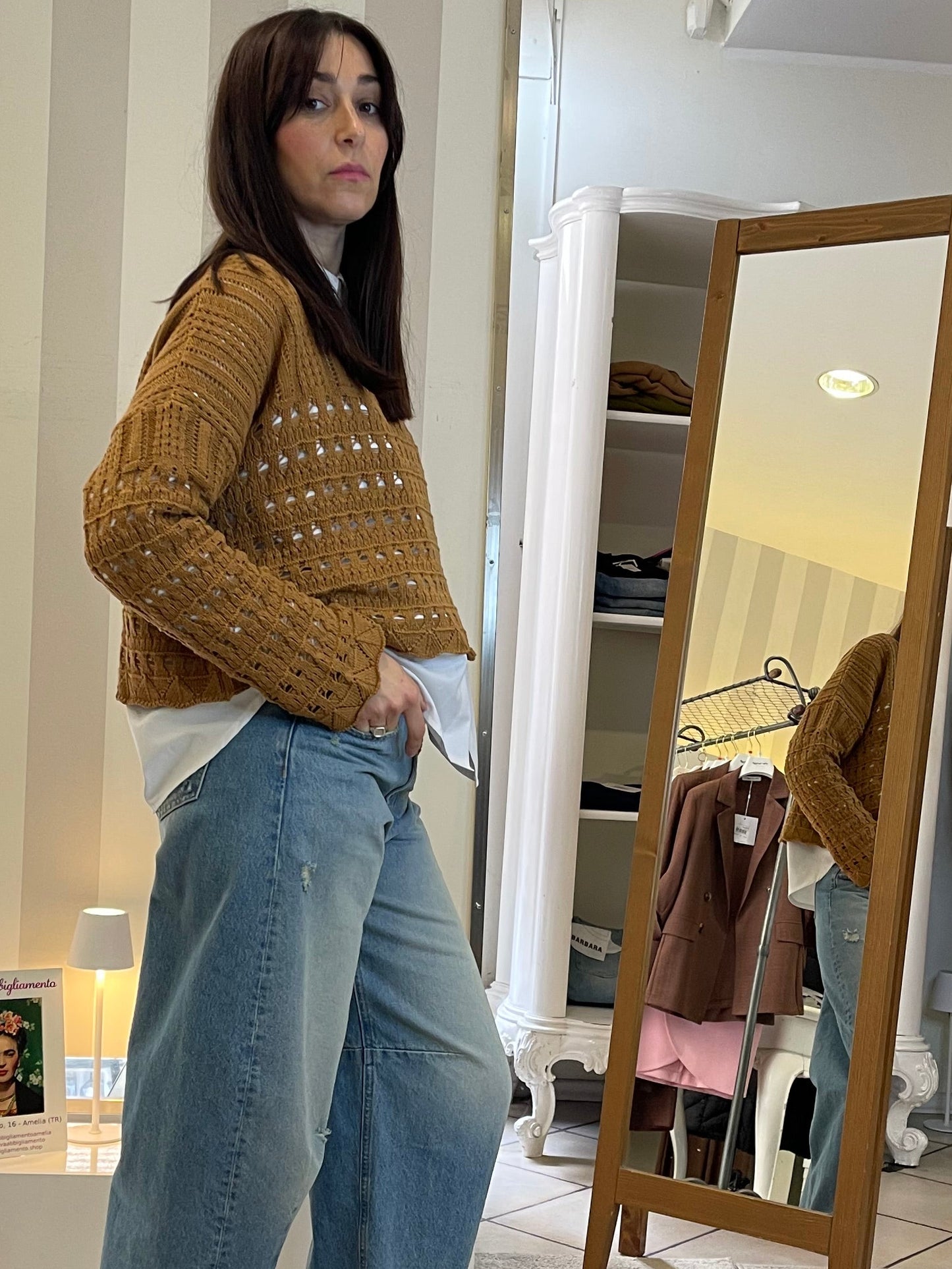 Maglia aperta dietro Kontatto