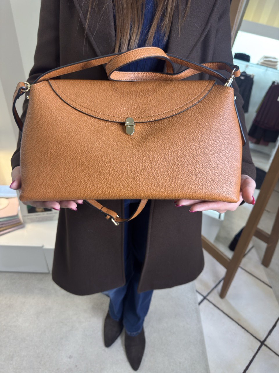 Borsa in ecopelle patta arcuata Giorgia & Johns