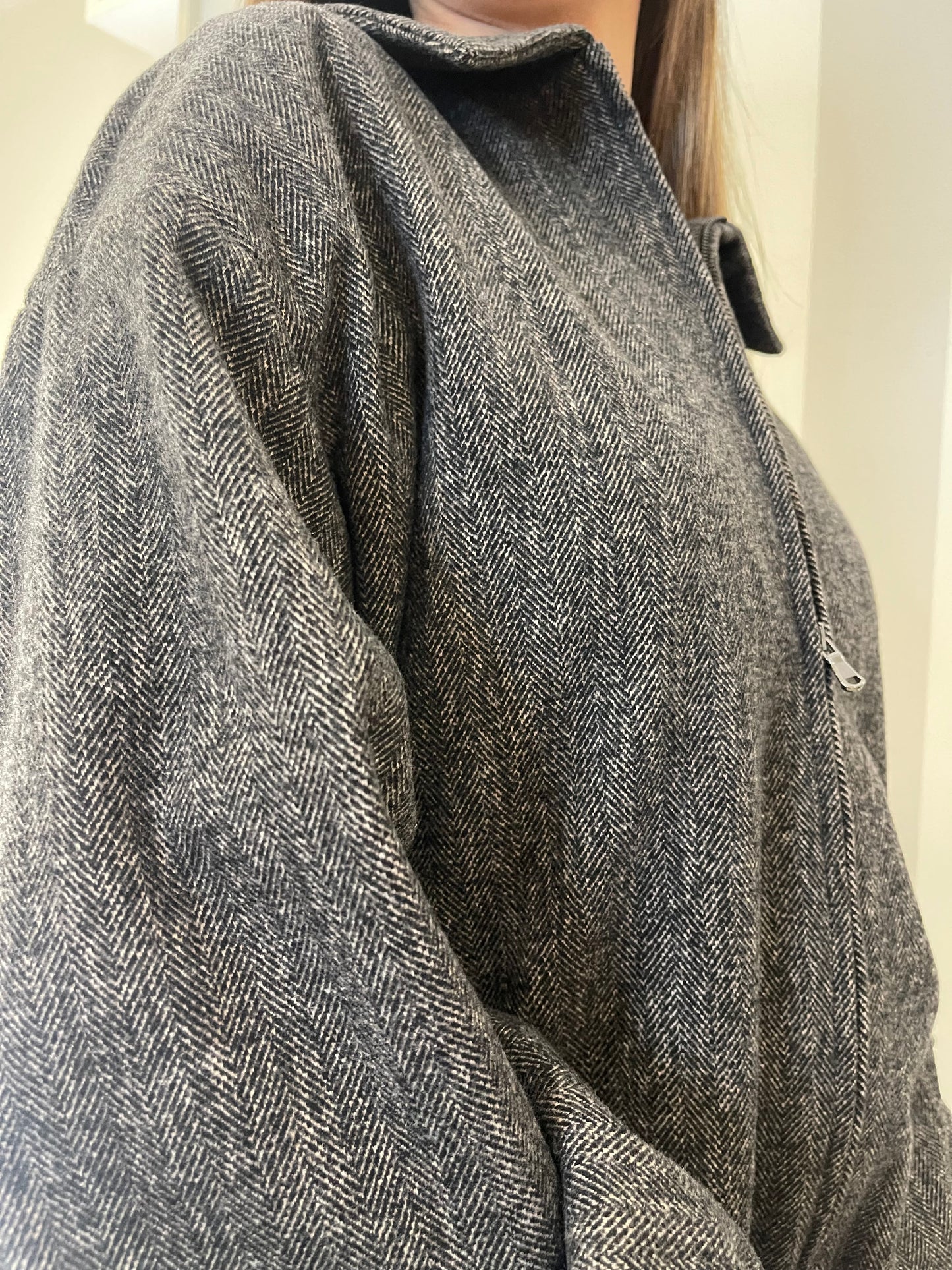 Bomber Spigato Nero e Beige - Kontatto