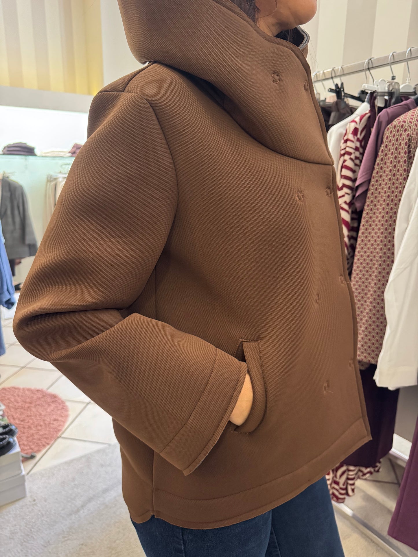 Giacca in neoprene con cappuccio Miss Love