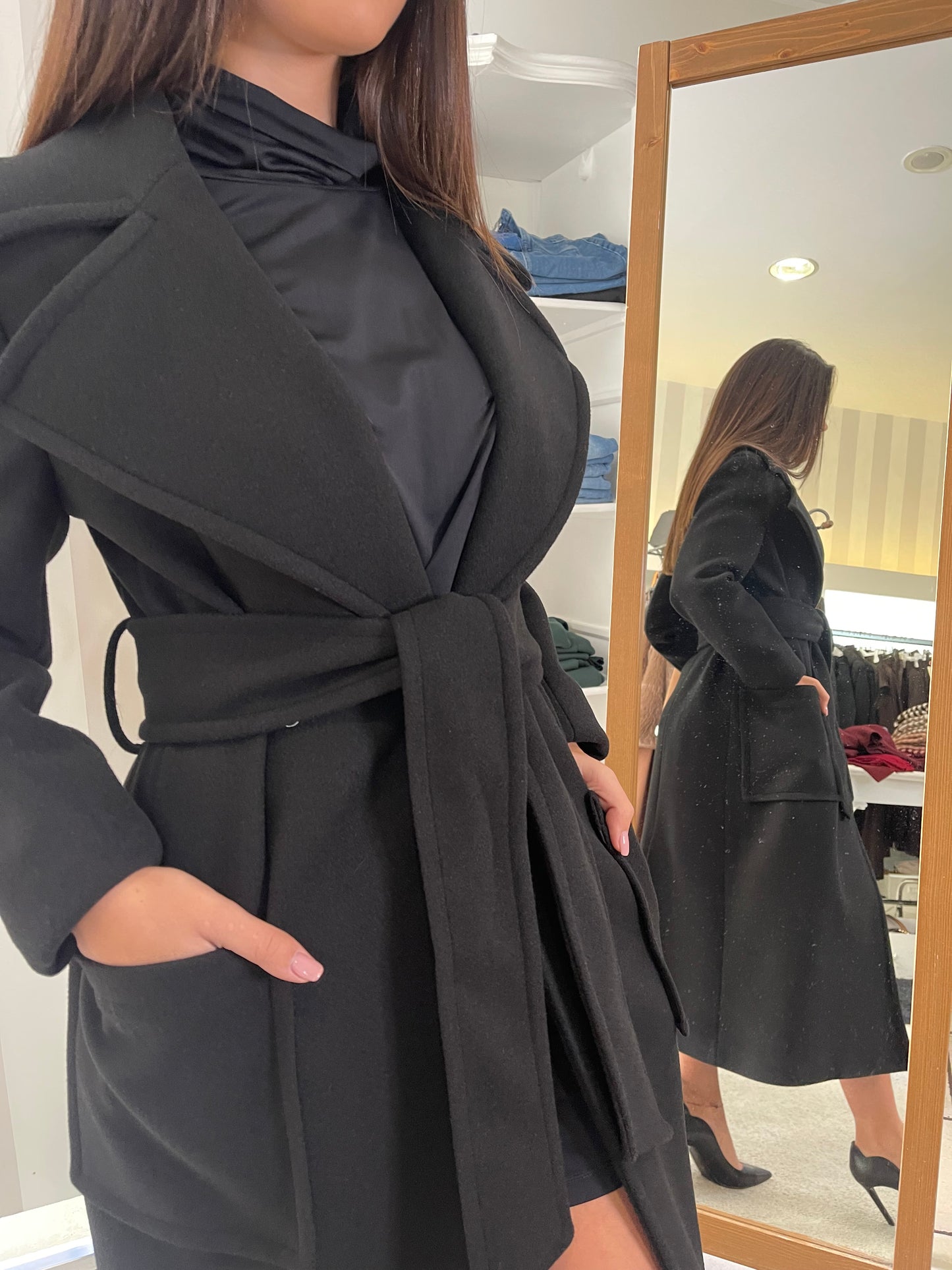 Cappotto lungo con cintura Artigli