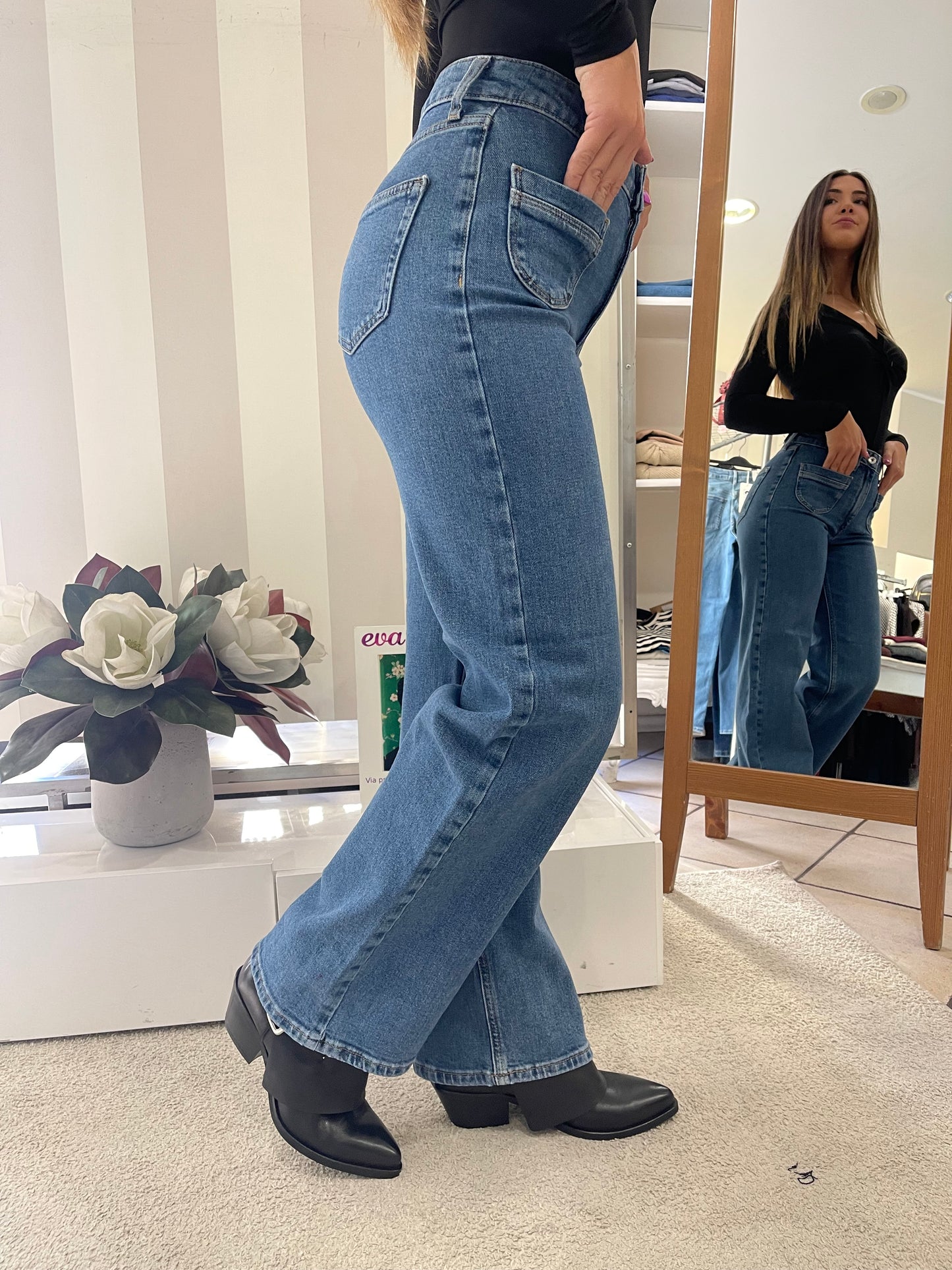 Jeans wide con tasche Only