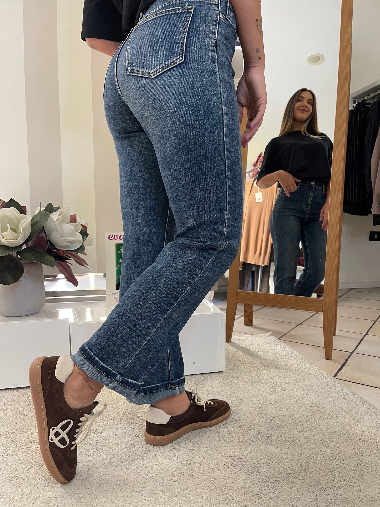 Jeans cropped gamba dritta Giorgia&Johns