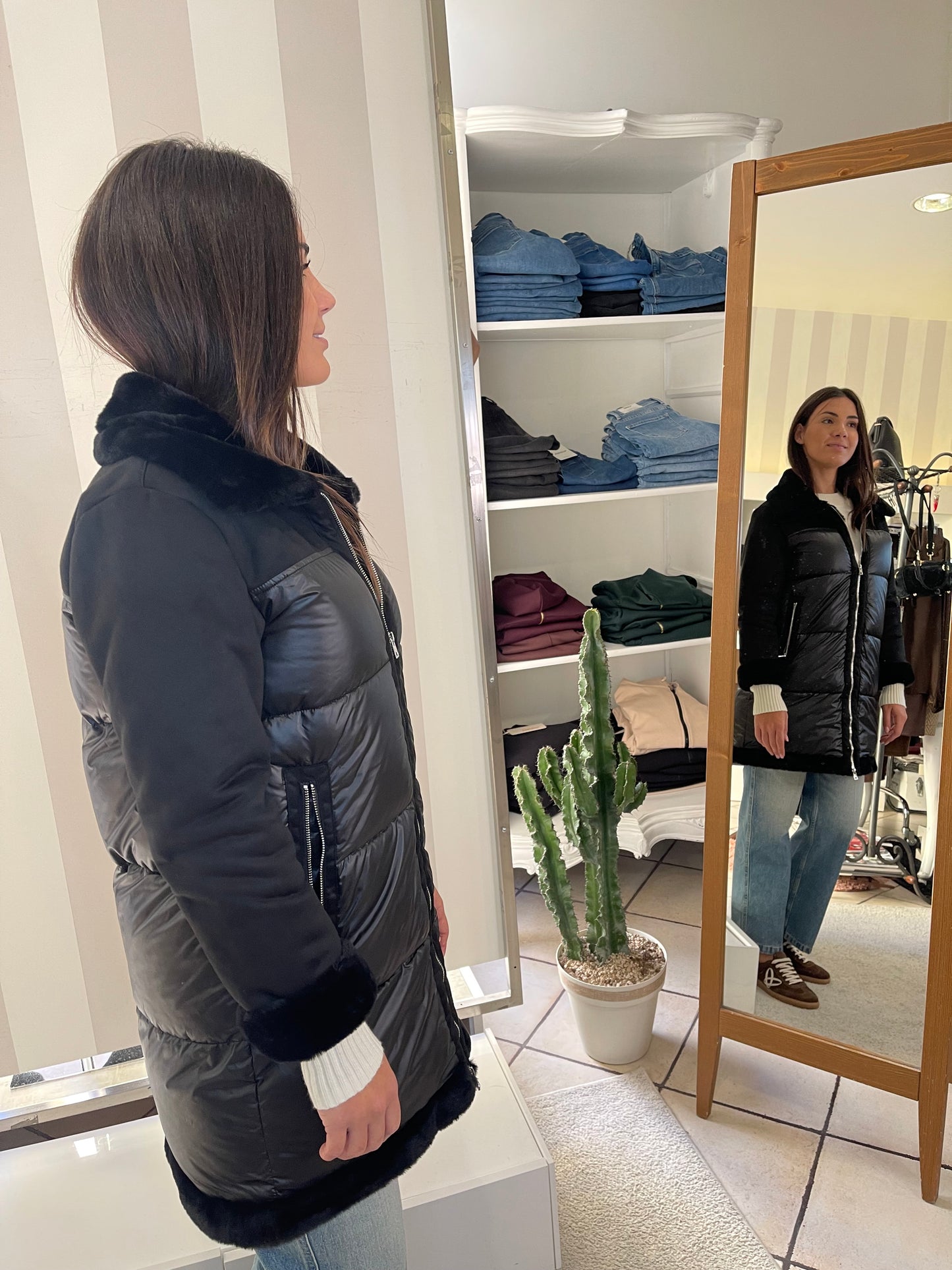 Giaccone combinata piumino eco montone Azulè