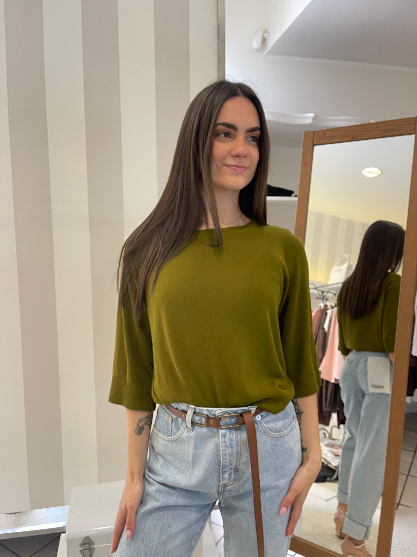 Maglia in filo manica corta Kontatto