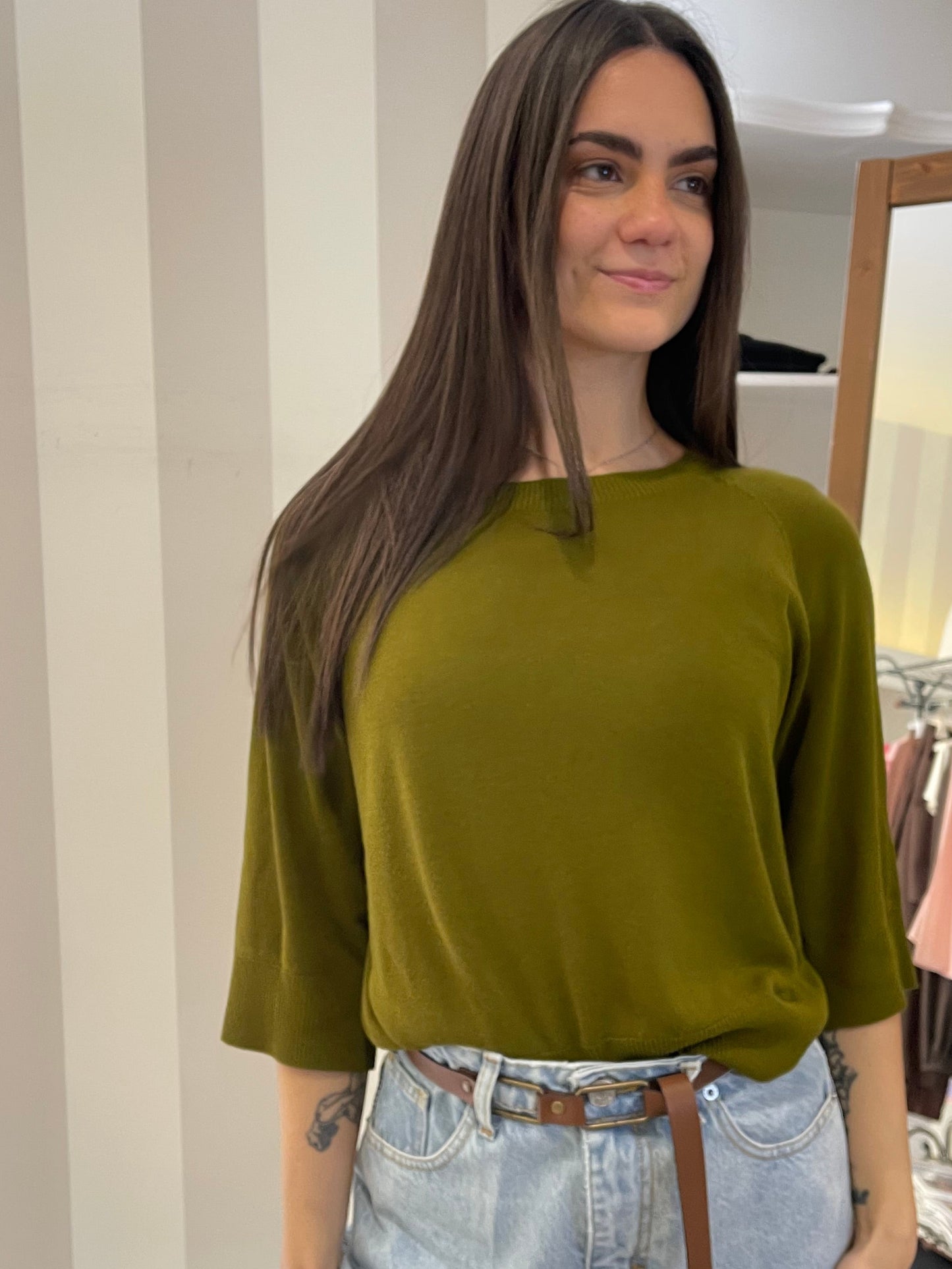 Maglia in filo manica corta Kontatto