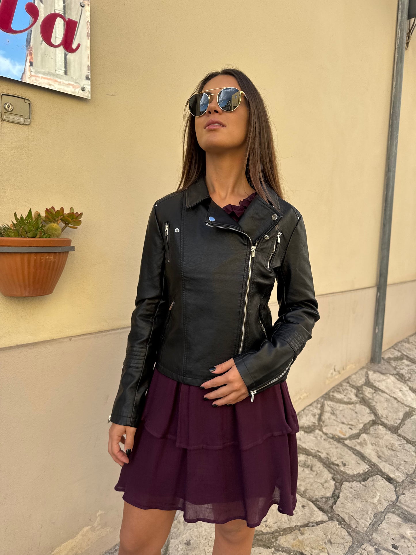 Giacchino Biker ecopelle Only