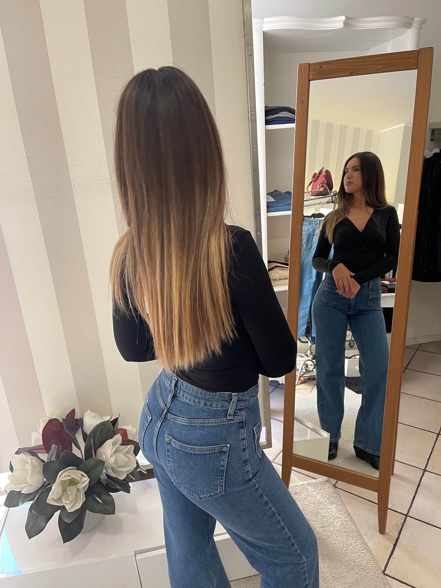 Jeans wide con tasche Only