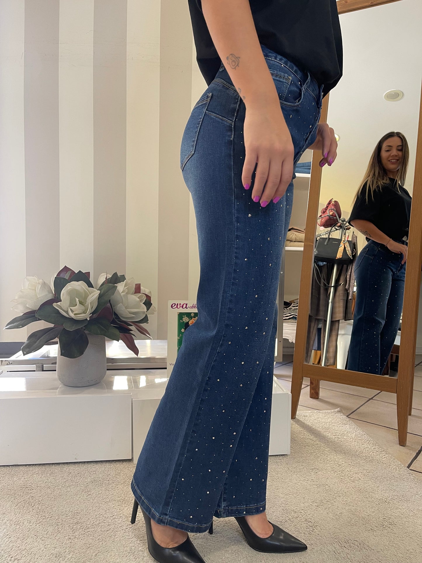 Jeans con strass Giorgia & Johns