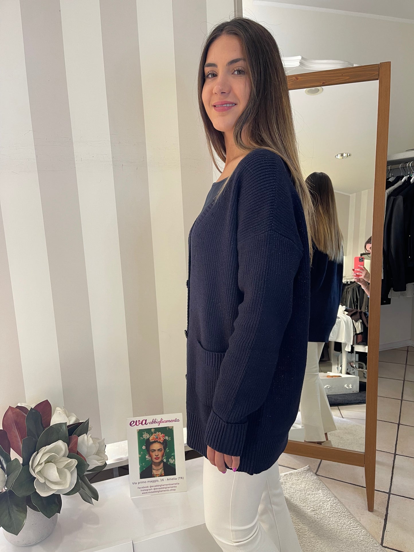 Cardigan lungo con bottoni Artigli