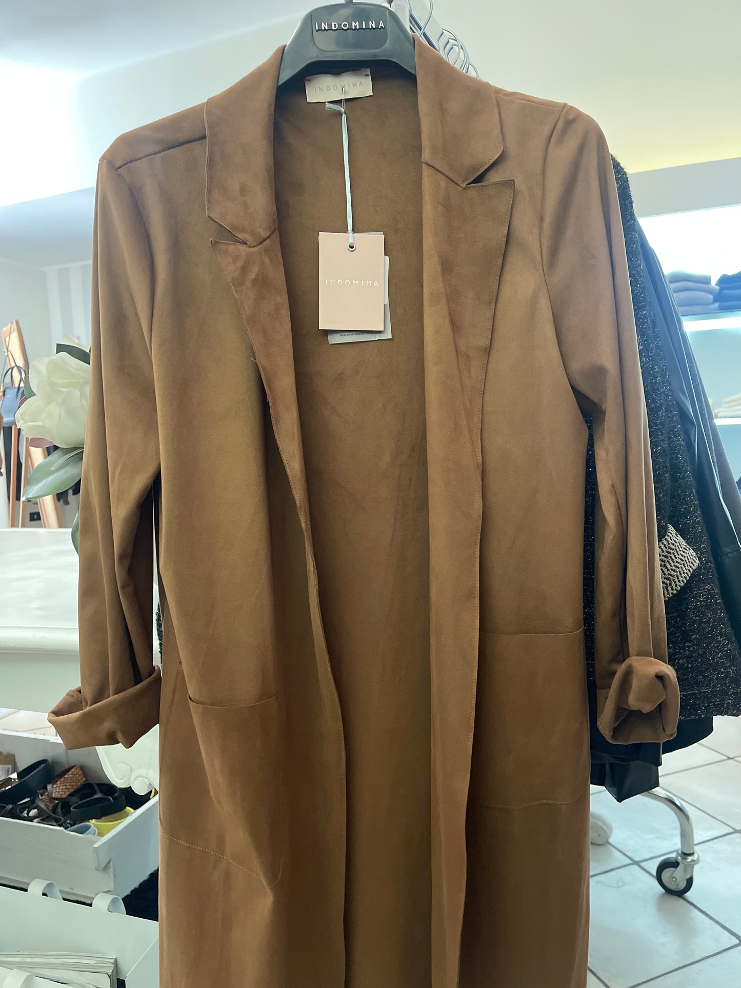 Giacca Lunga in Suede - Indomina