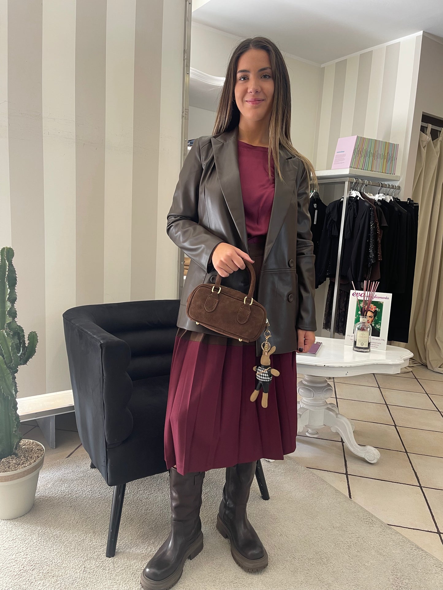 Giacca Ecopelle Marrone - Haveone