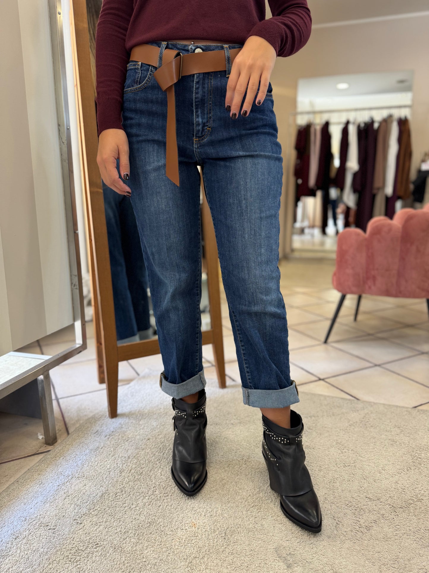 Jeans Mandy con Cintura - Haveone