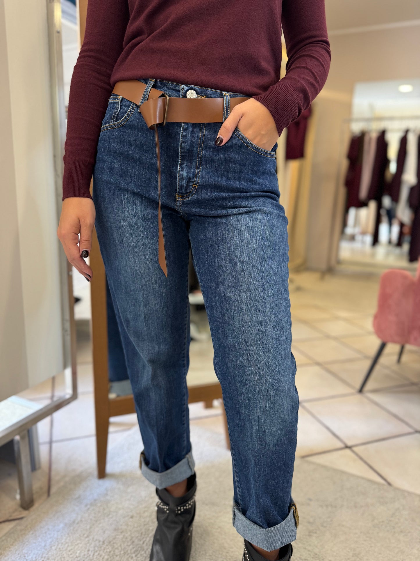 Jeans Mandy con Cintura - Haveone