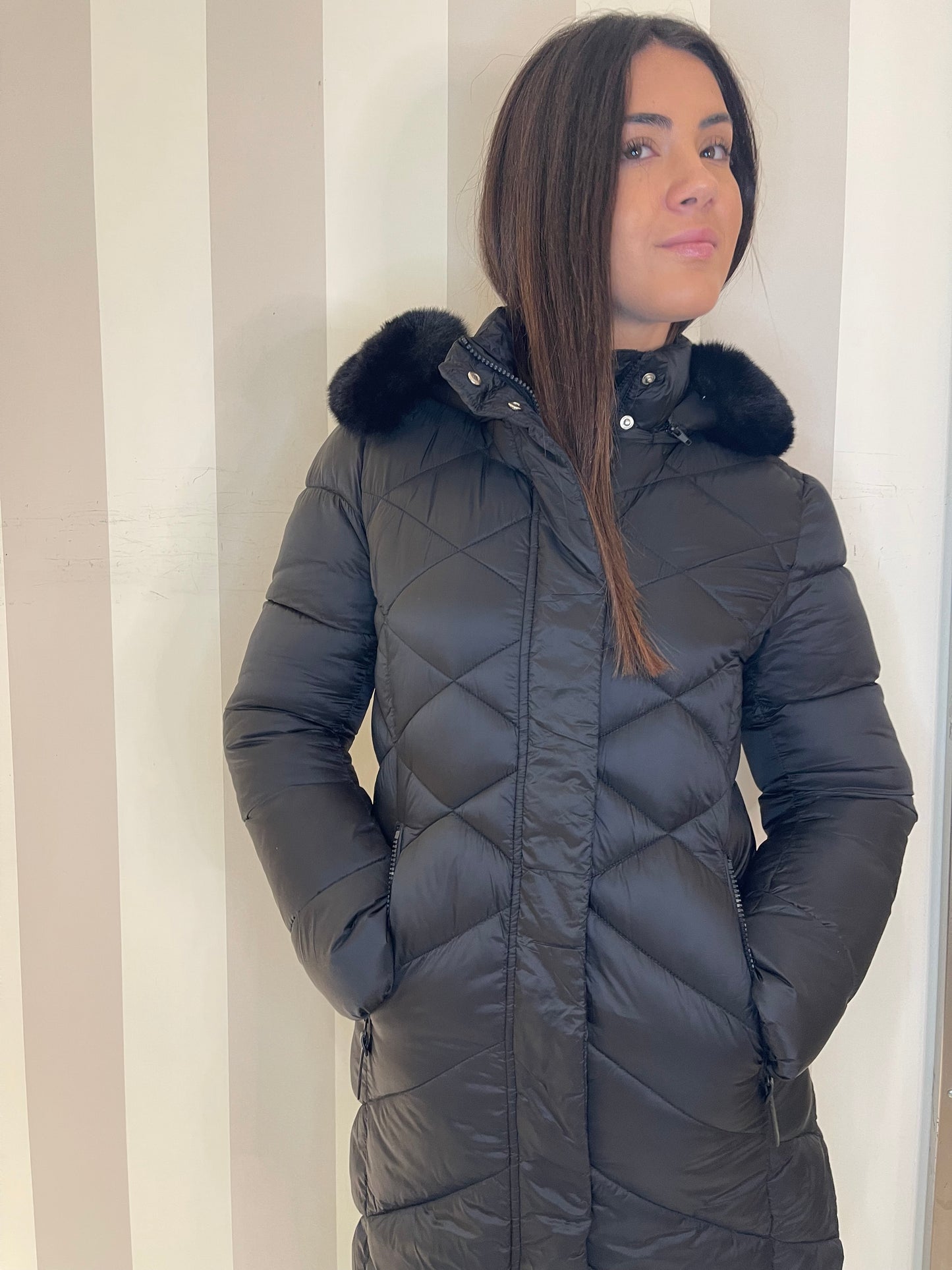 Piumino avvitato con cappuccio Azulè