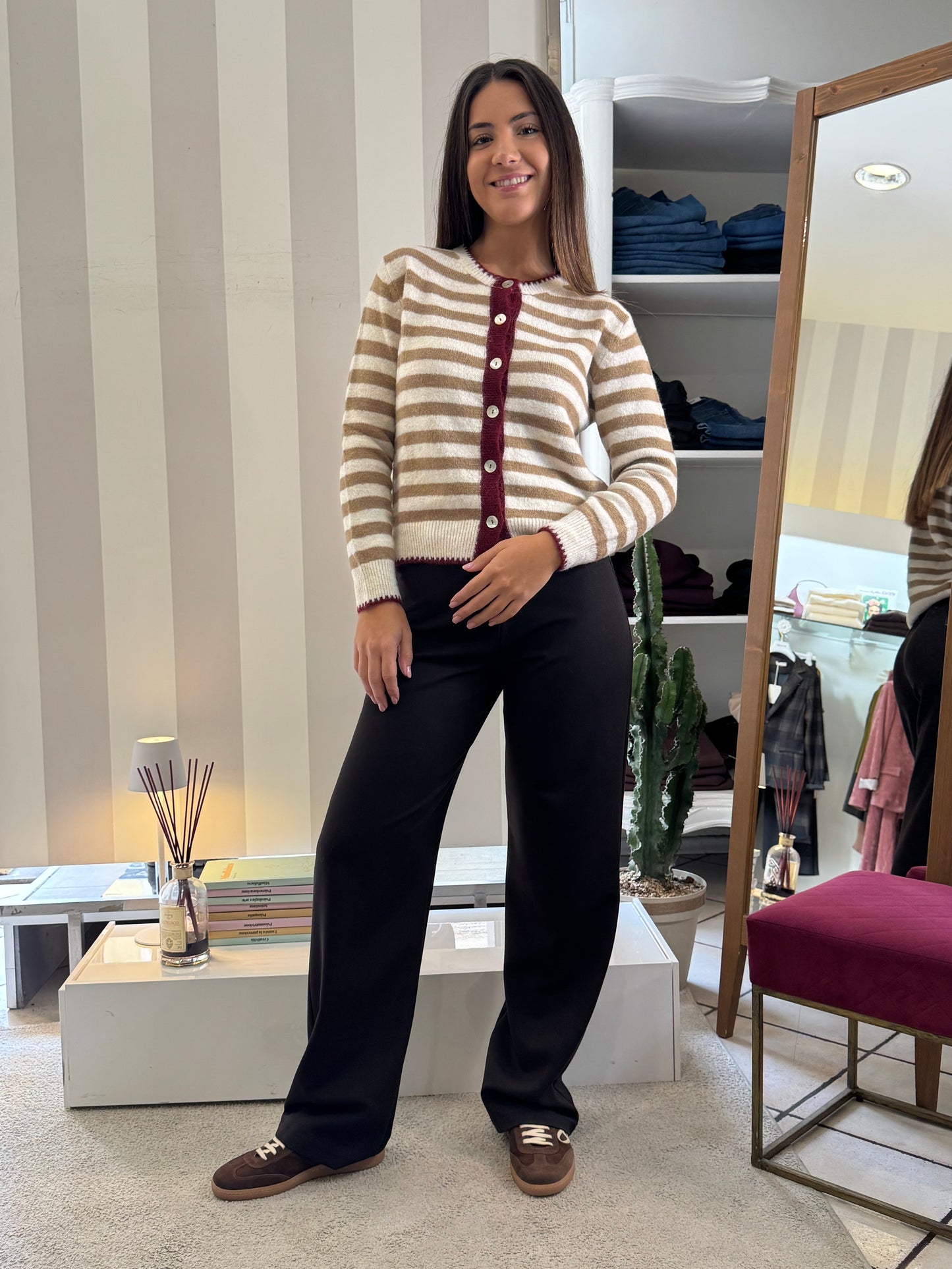 Cardigan righe Indomina