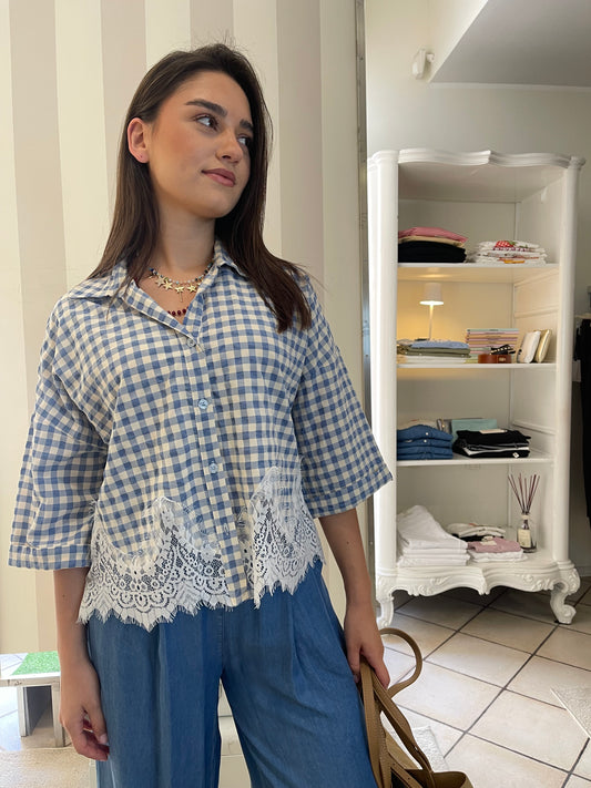 Camicia manica corta a quadri Brend