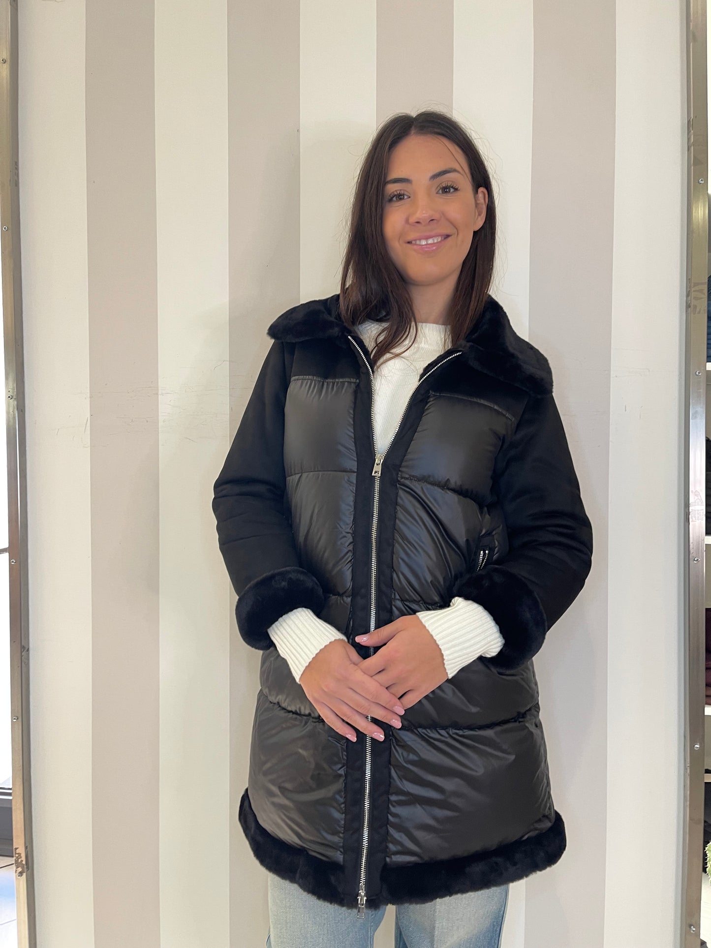 Giaccone combinata piumino eco montone Azulè