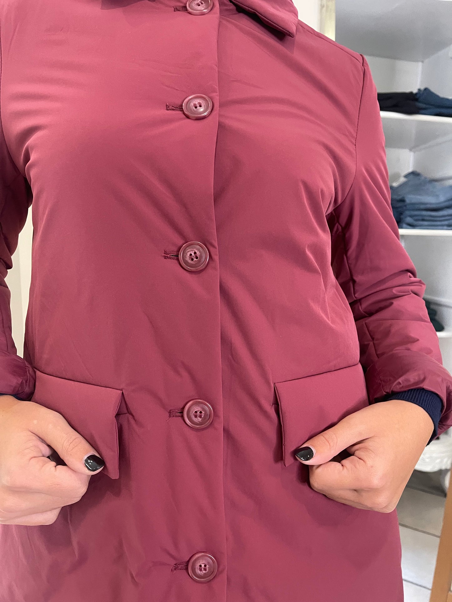 Piumino 100 grammi taglio cappottino Azulè