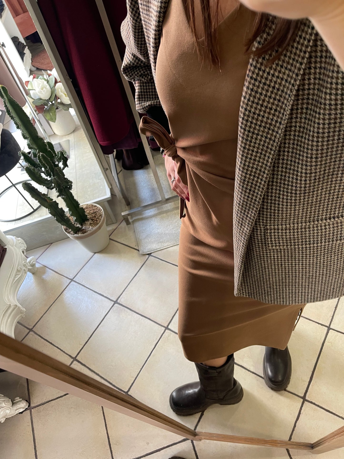 Abito midi con fiocco La Ellie