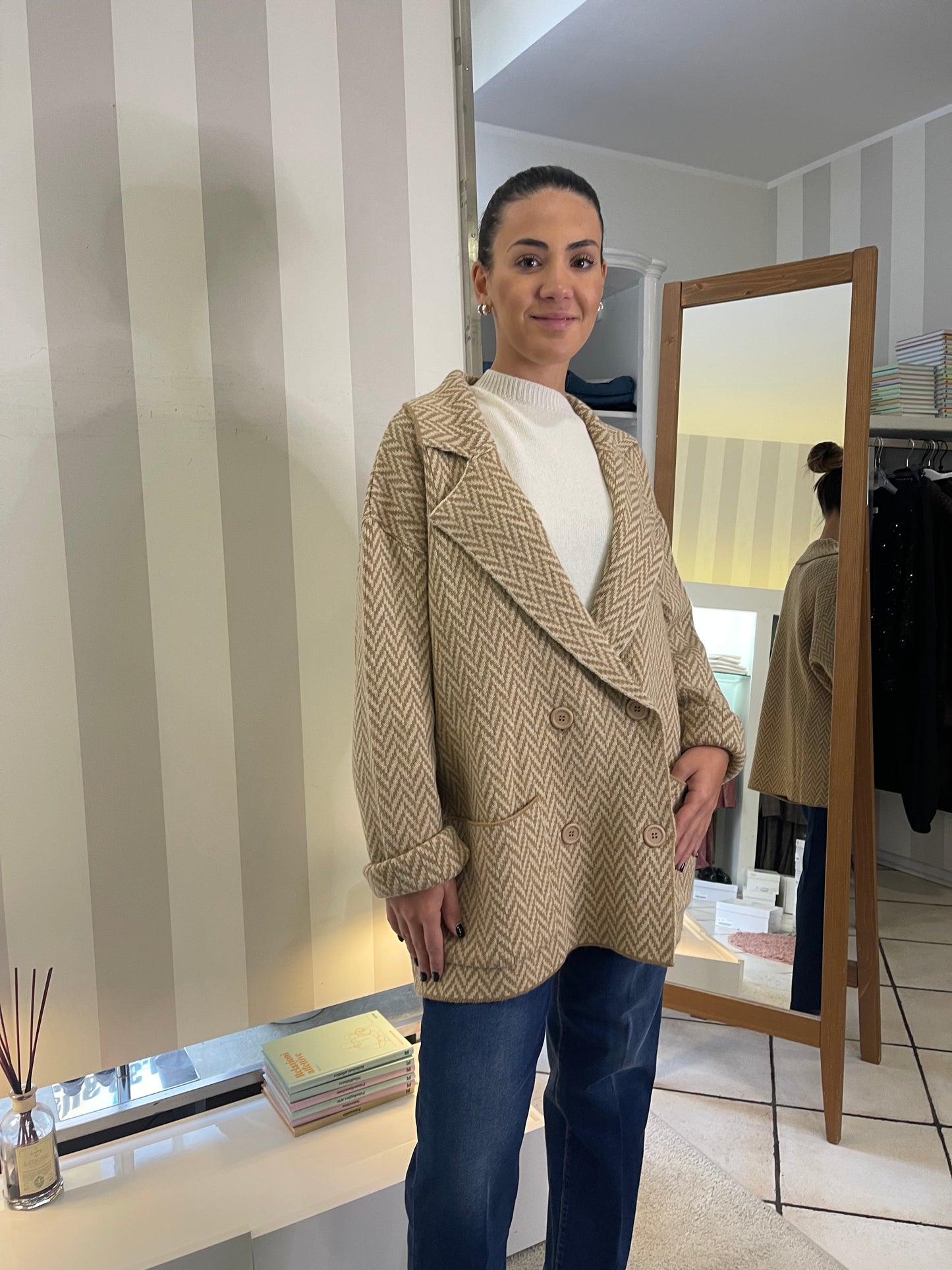 Caban doppio petto con tasche Brend