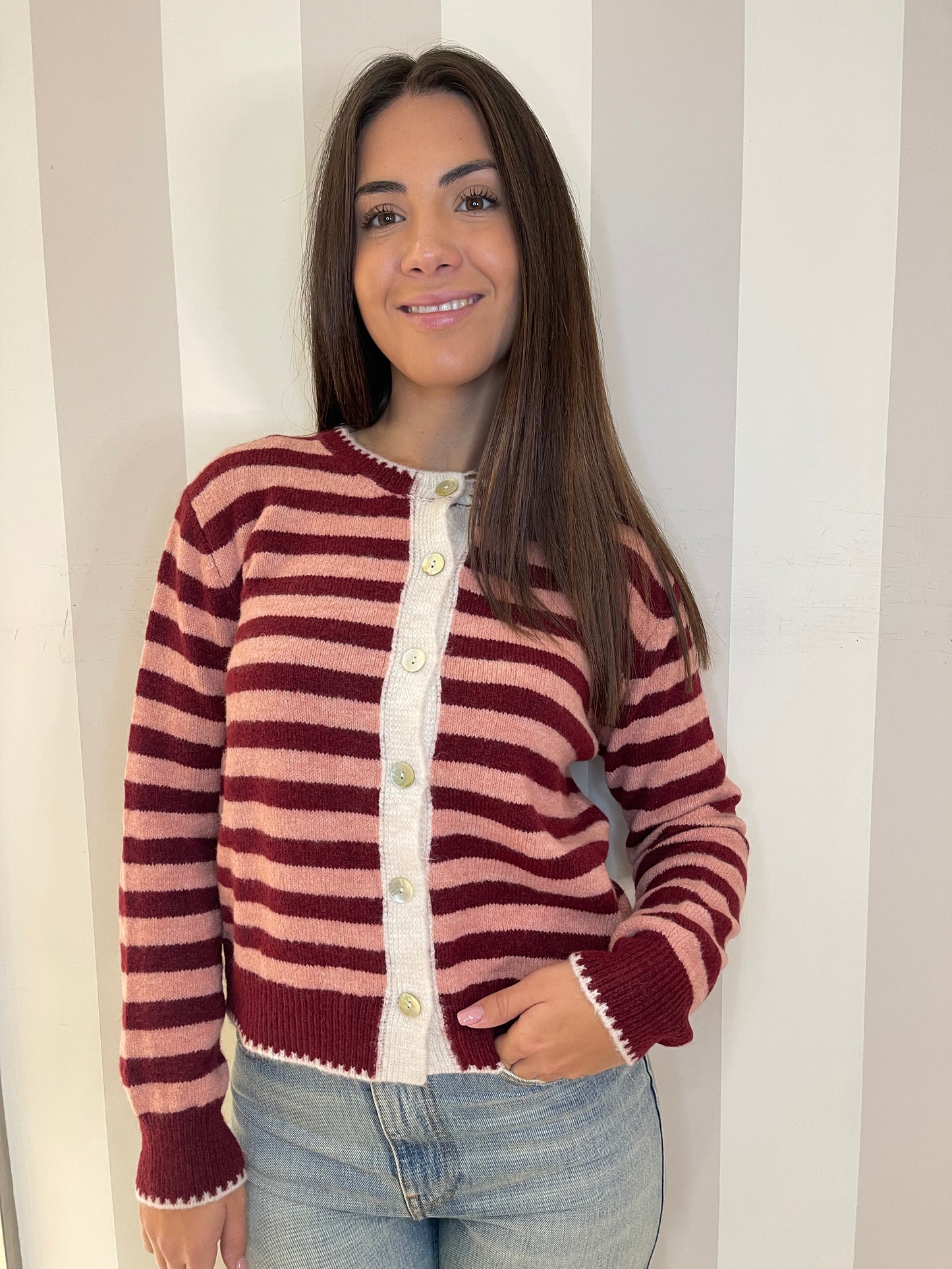 Cardigan righe Indomina