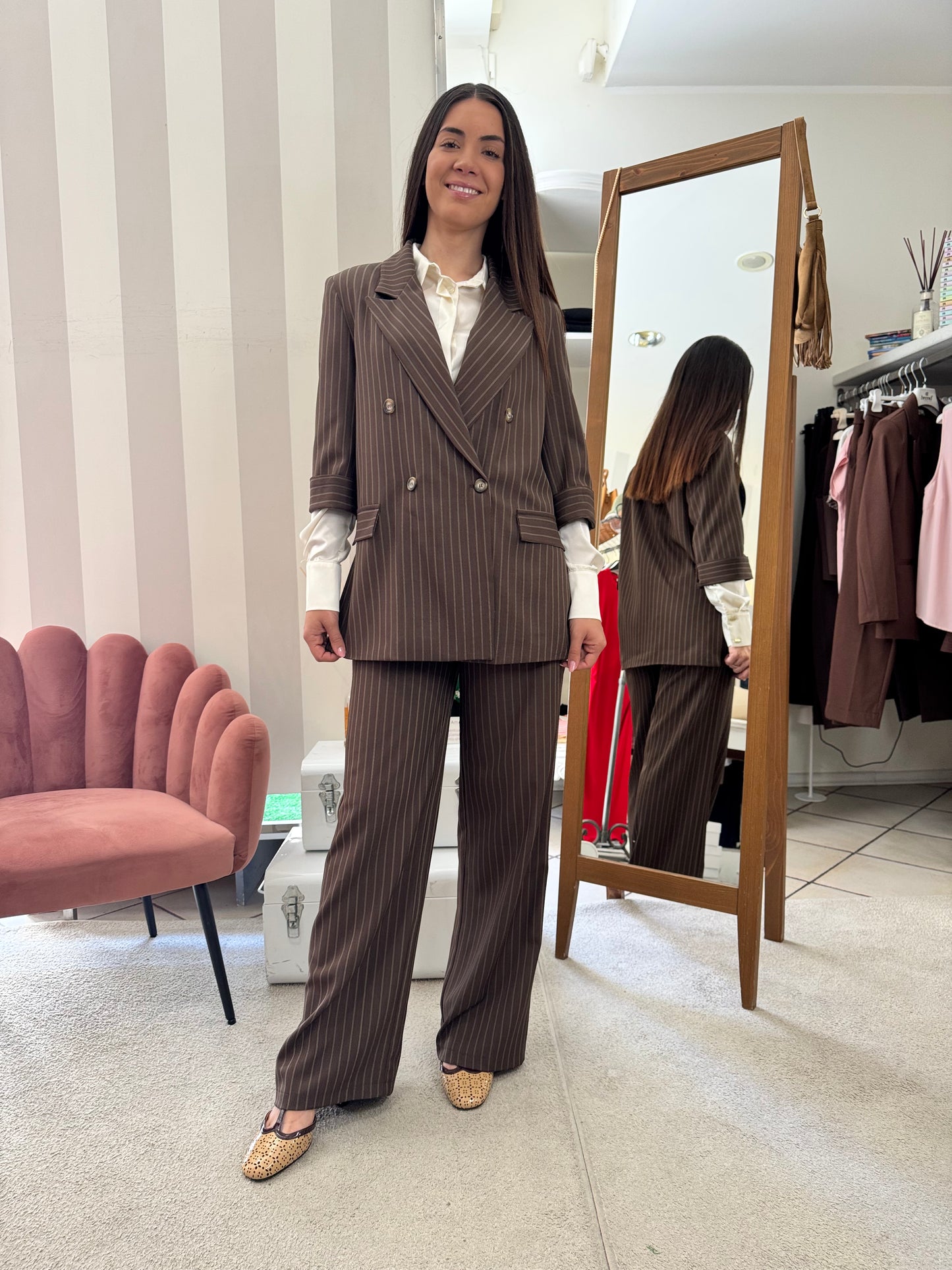 Completo gessato Brend