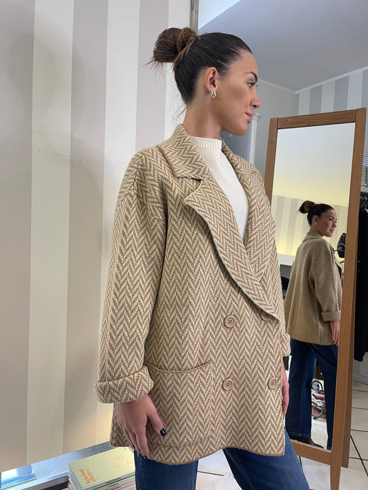 Caban doppio petto con tasche Brend