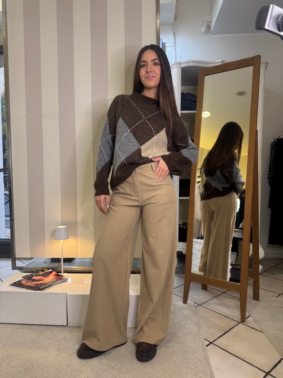 Pantalone in velluto a coste Brend