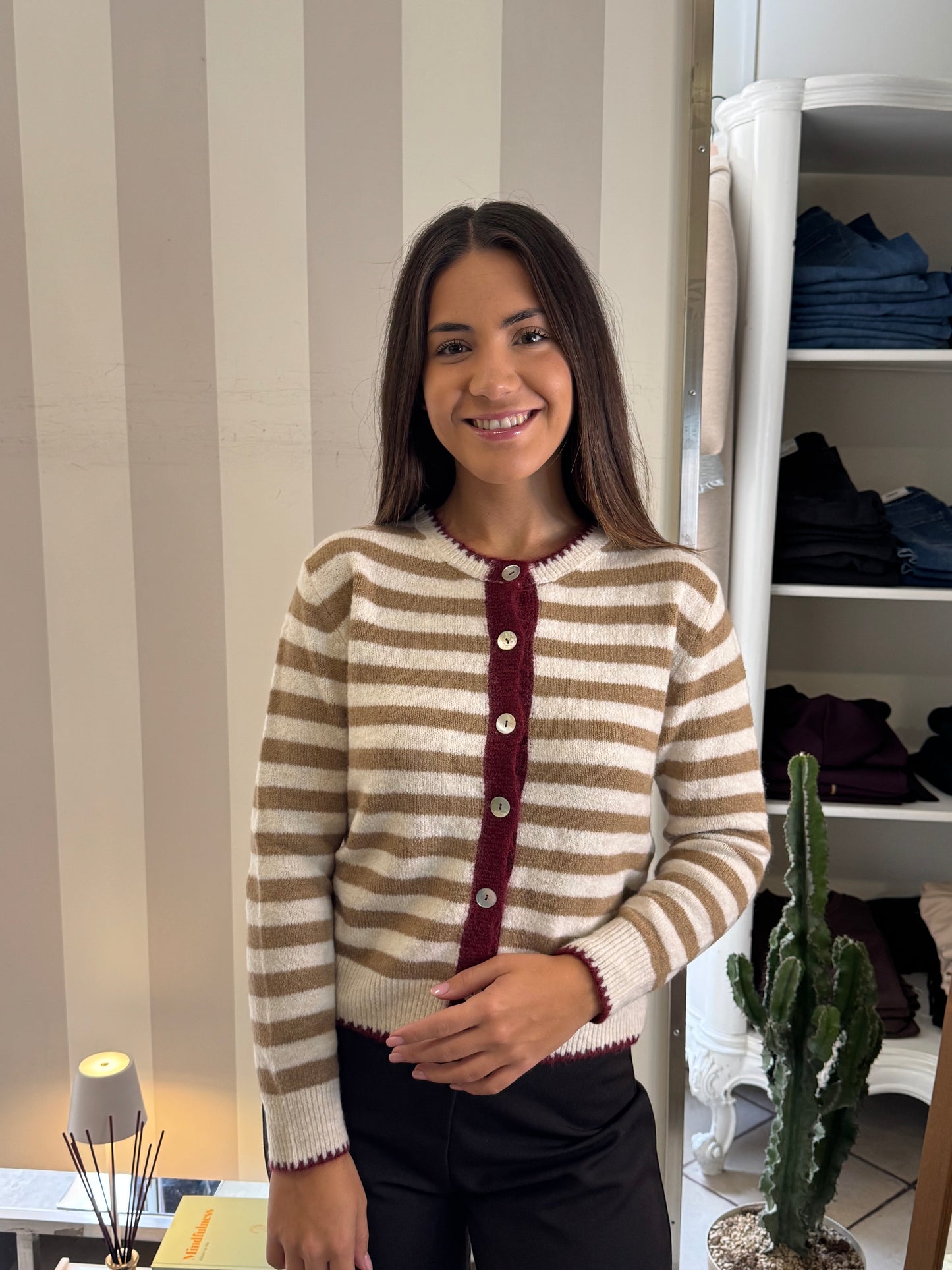 Cardigan righe Indomina