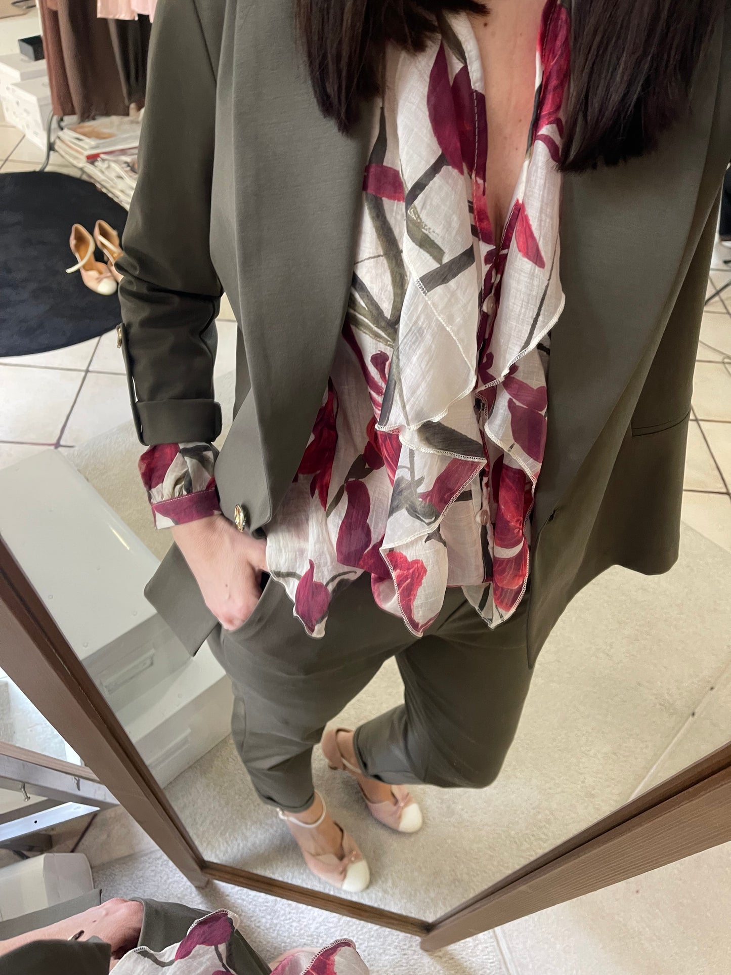 Camicia con rouches Artigli