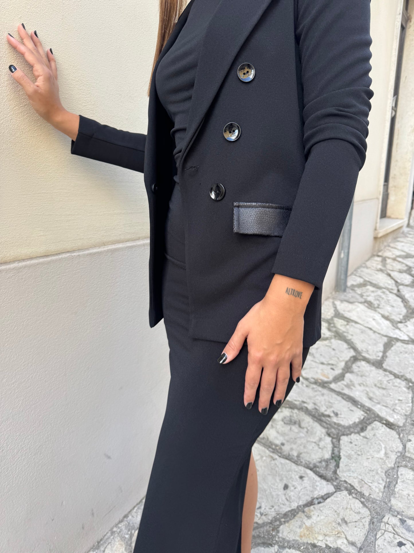 Giacca inserti in ecopelle Artigli