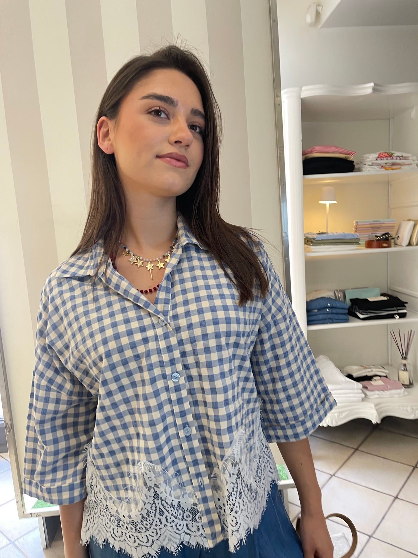 Camicia manica corta a quadri Brend