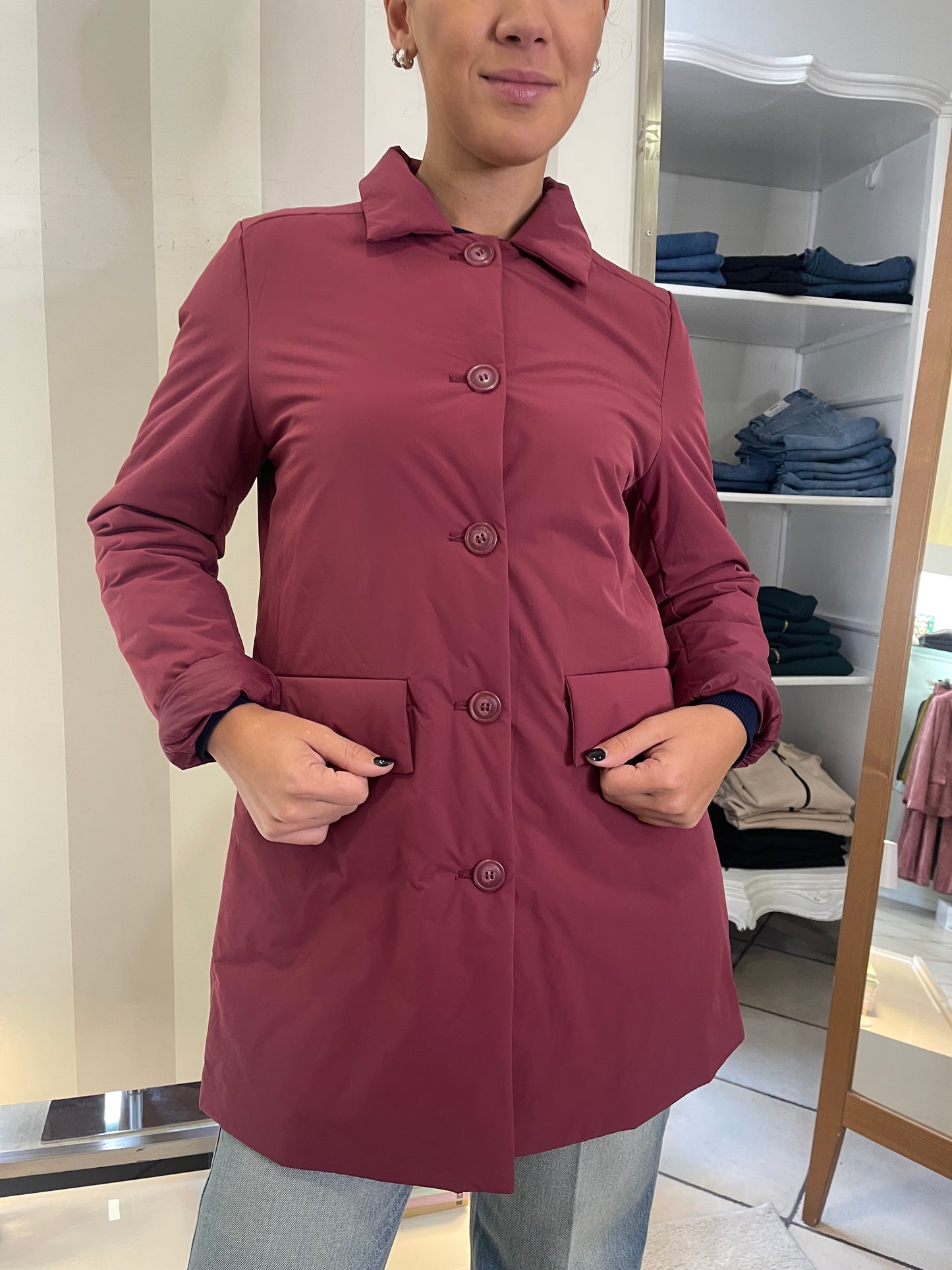 Piumino 100 grammi taglio cappottino Azulè