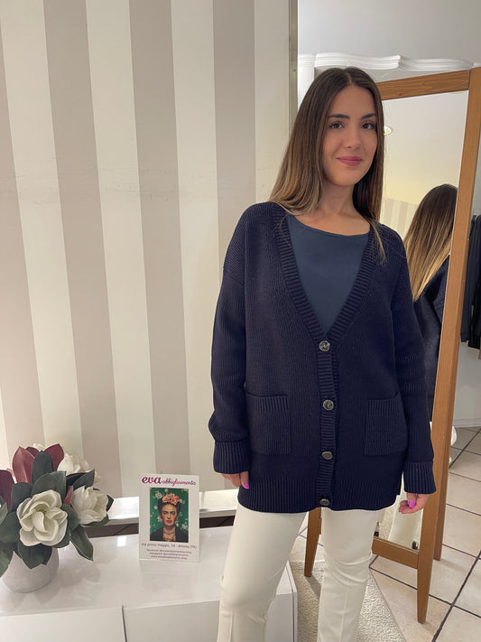 Cardigan lungo con bottoni Artigli