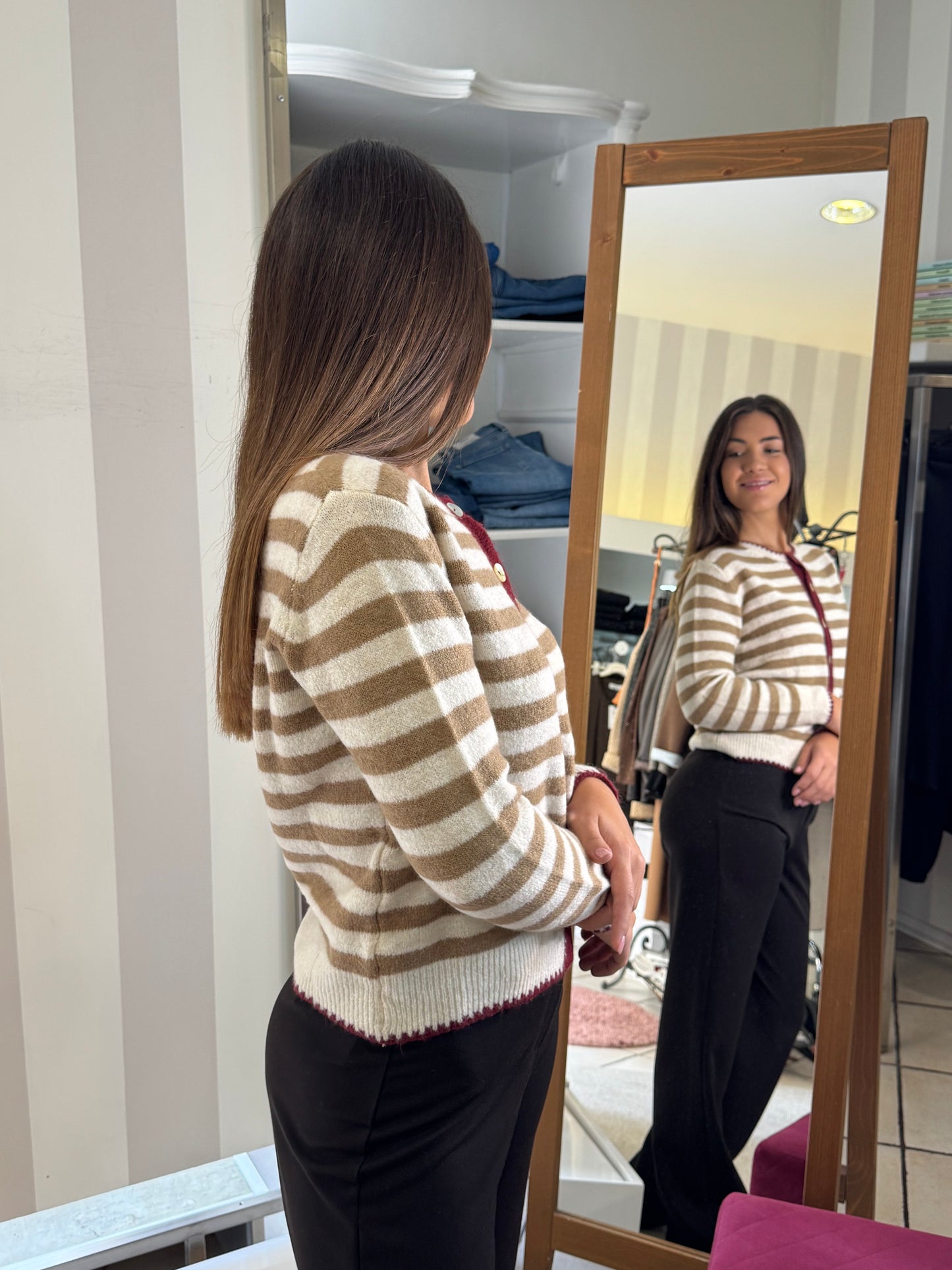 Cardigan righe Indomina