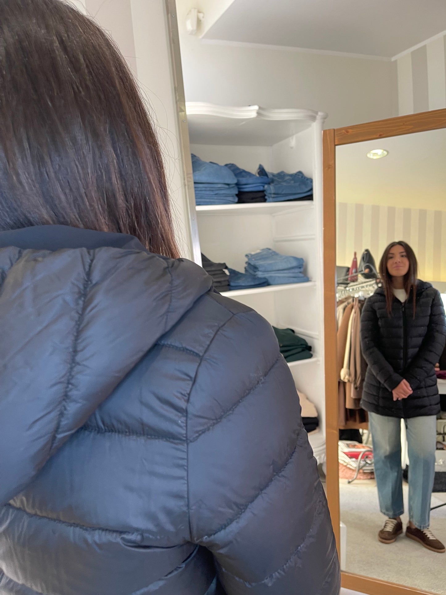 Piumino reversibile giacca in tessuto tecnico Azulè