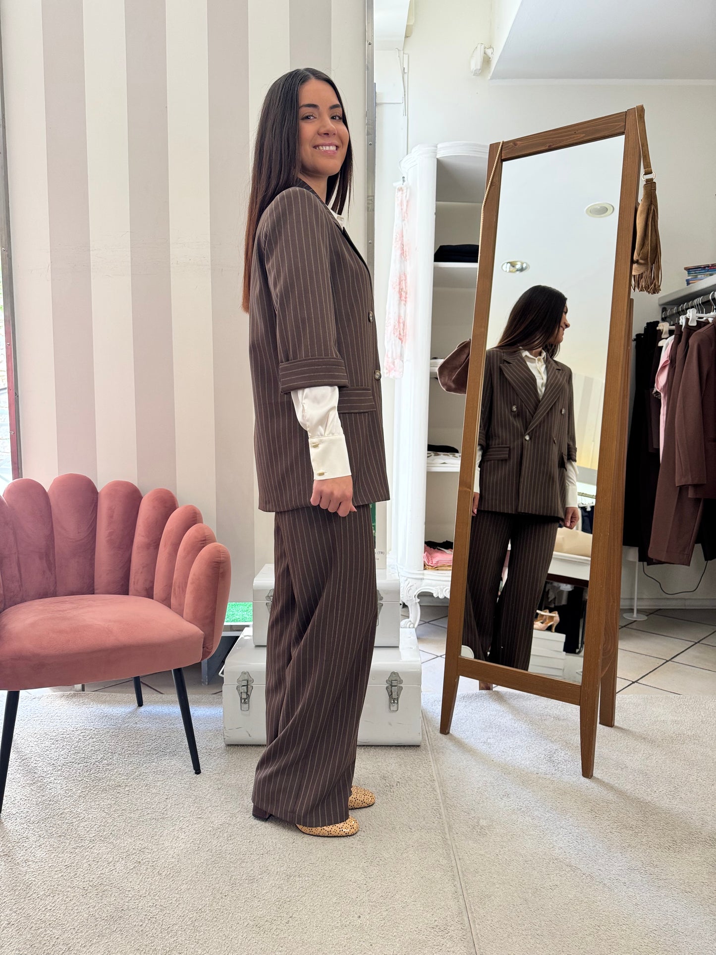 Completo gessato Brend