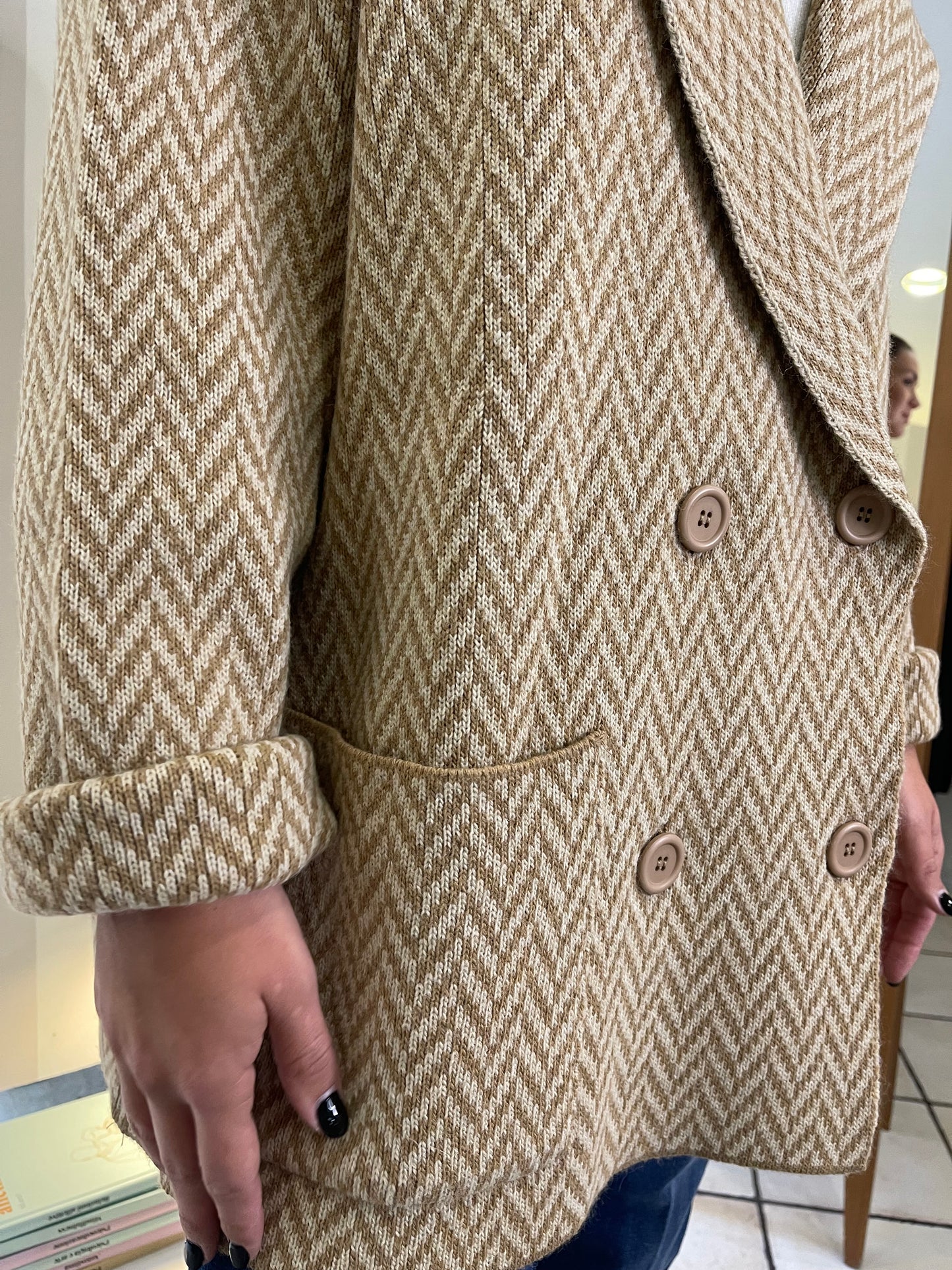 Caban doppio petto con tasche Brend