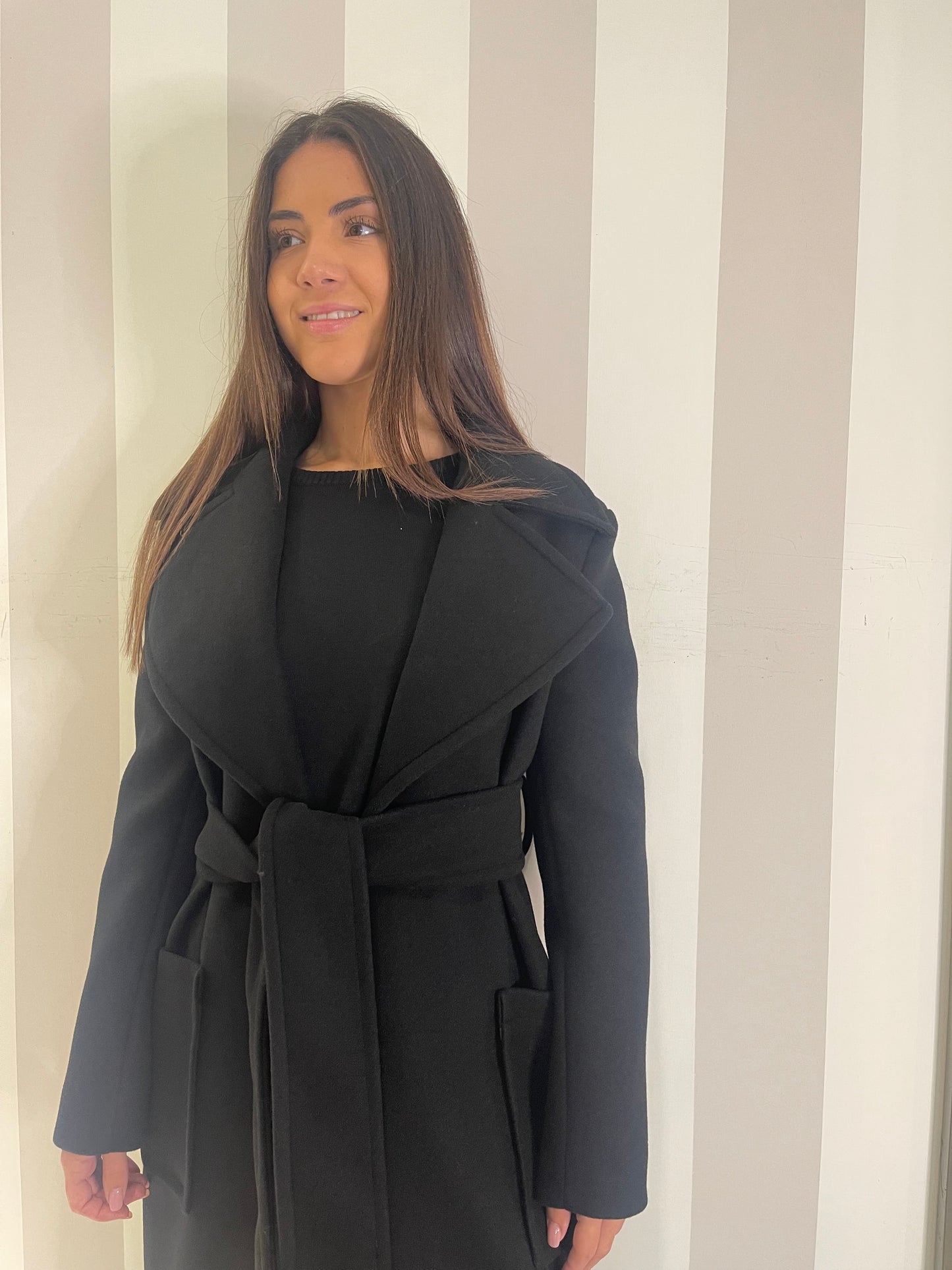 Cappotto lungo con cintura Artigli