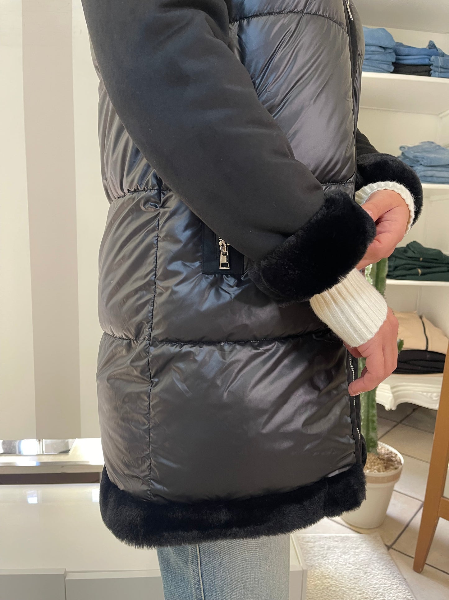 Giaccone combinata piumino eco montone Azulè