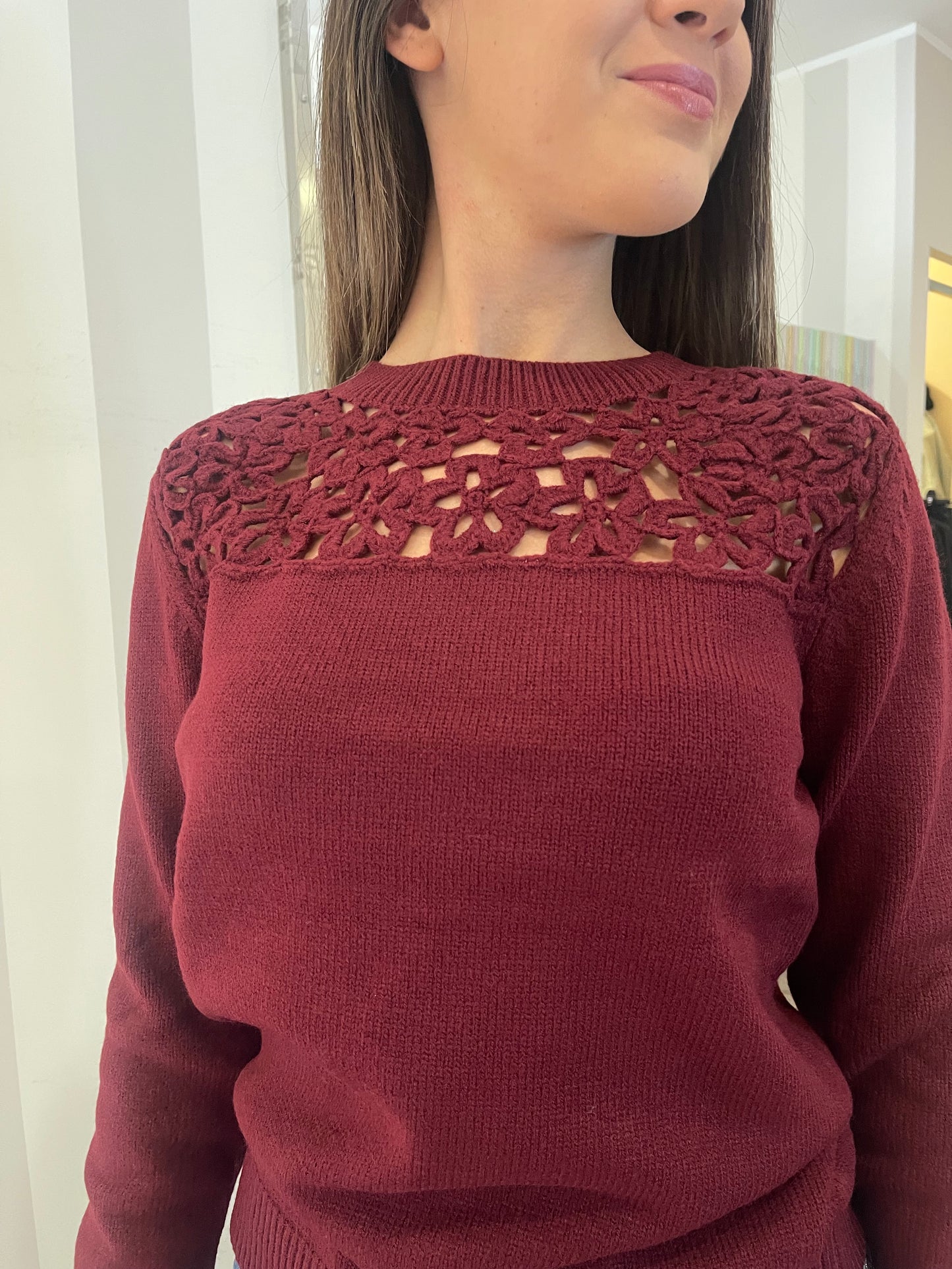 Maglia girocollo con ricamo Artigli