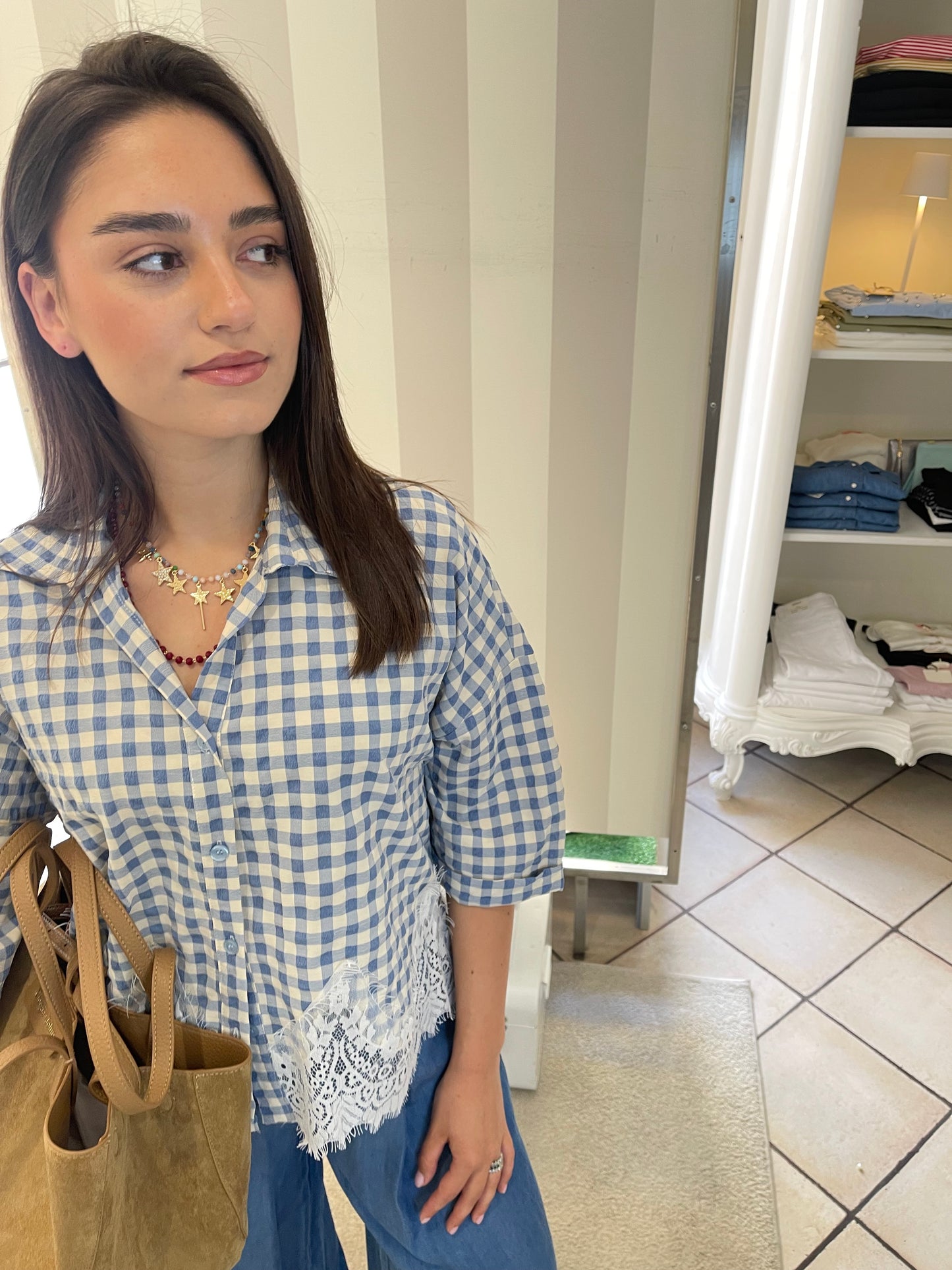 Camicia manica corta a quadri Brend