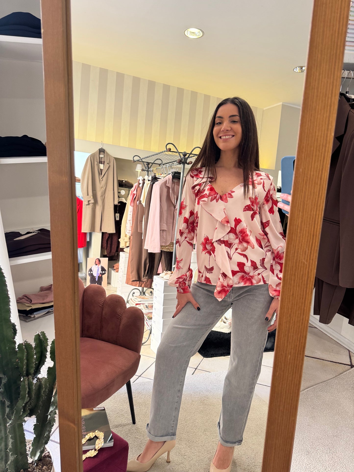 Blusa con rouches Artigli